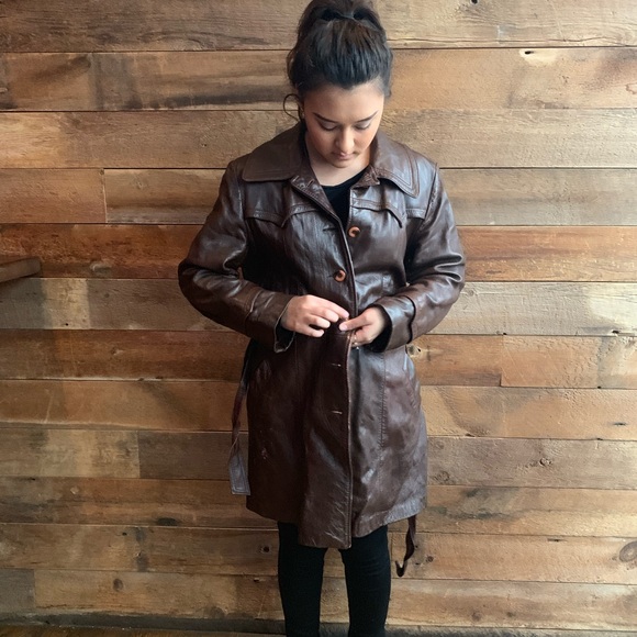 Vintage 1970's Suede Life leather coat - Picture 2 of 8